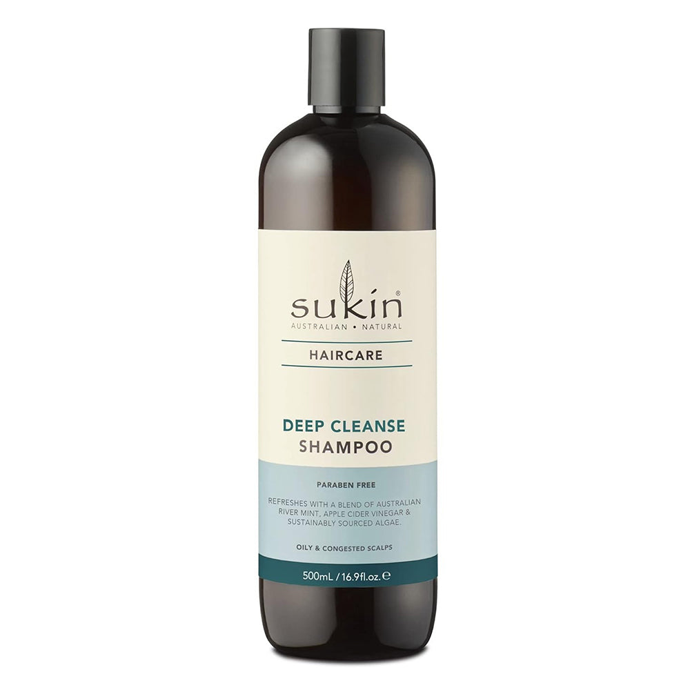 Sukin Haircare Deep Cleanse Shampoo Paraben Free for Clarifying and Healthy Hair 16.9Oz (500ml)